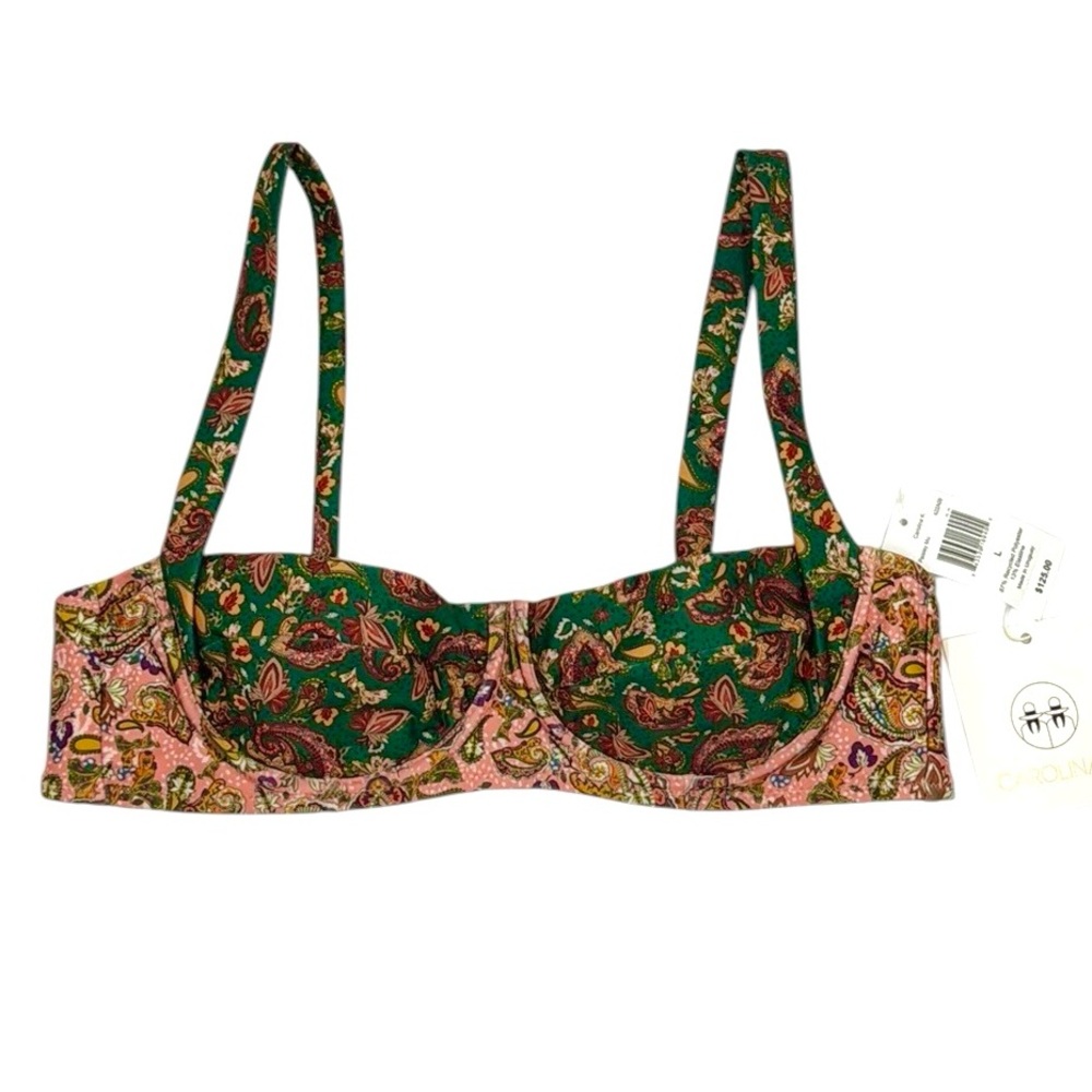 Carolina K Carmel Bikini Top Size Large